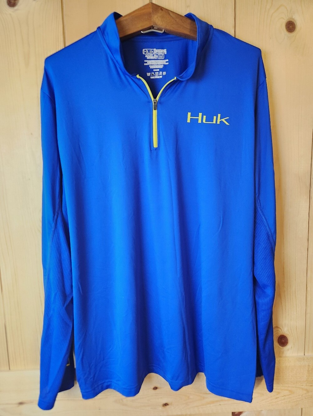 Huk Royal Blue Icon 1/4 Zip Long Sleeve Performance Fishing Shirt
